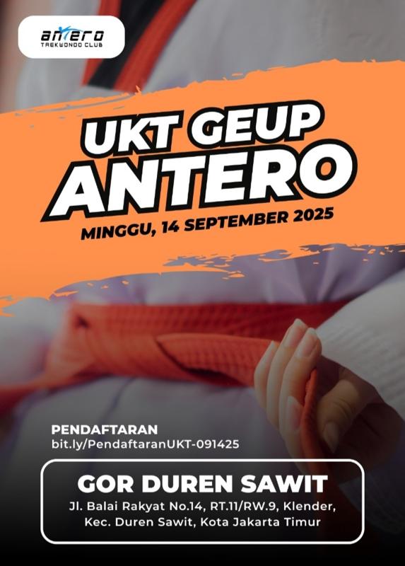 Antero Taekwondo Club Gelar UKT Geup,Diikuti 143 Peserta.